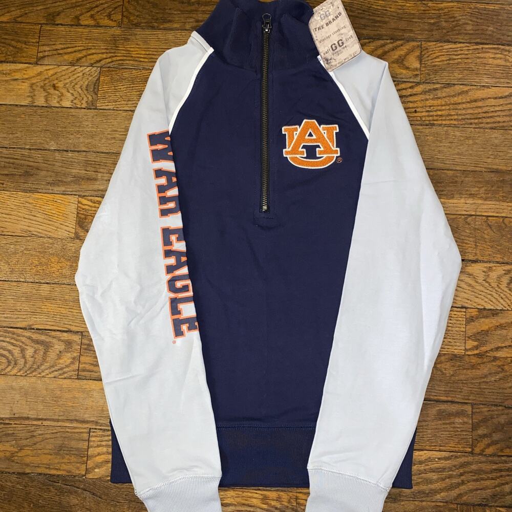 gg the brand vintage inspired Auburn University Womens 1/4 Zip Small Long Sleeve